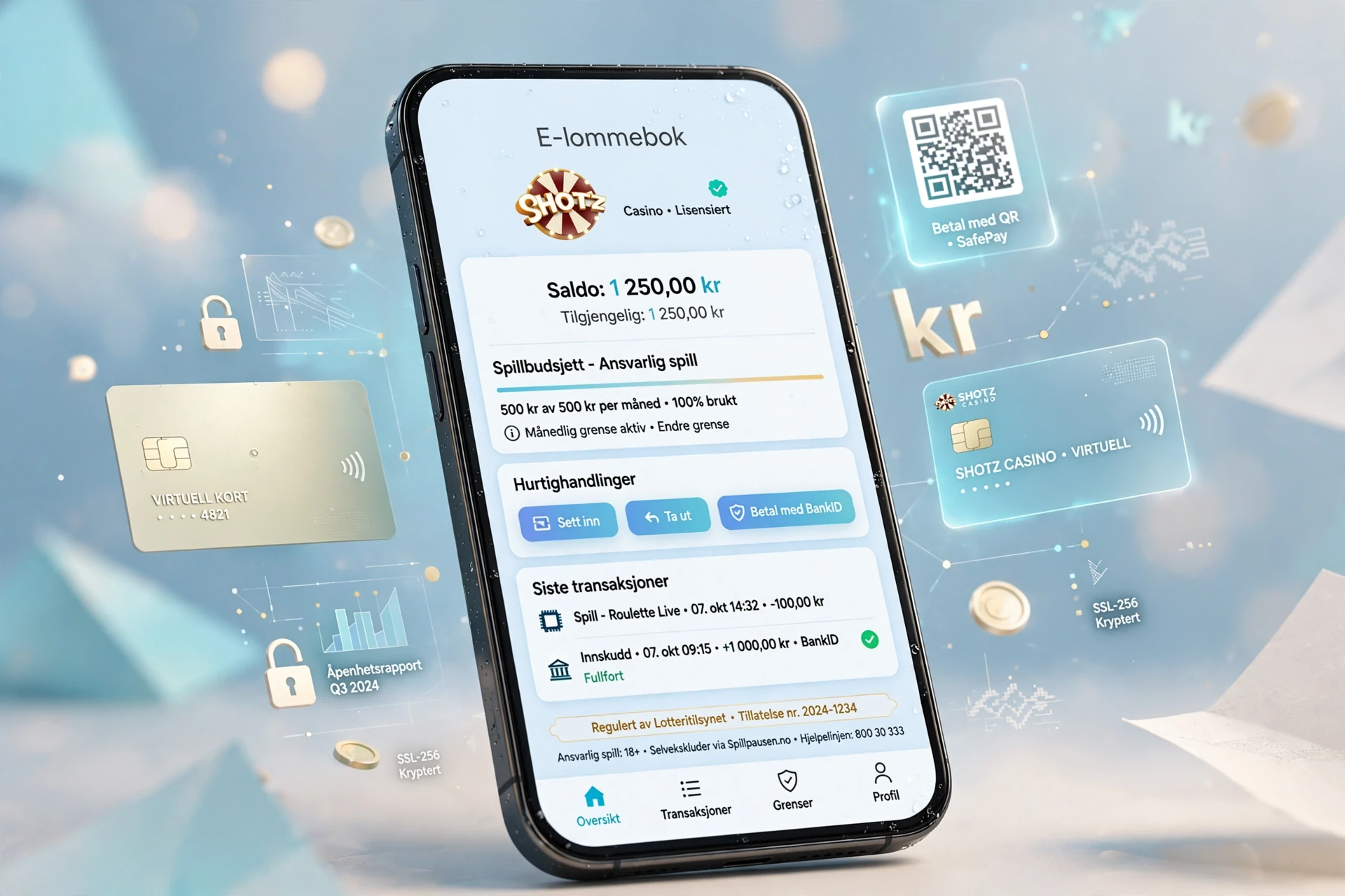 elektronisk lommebok SHOTZ CASINO