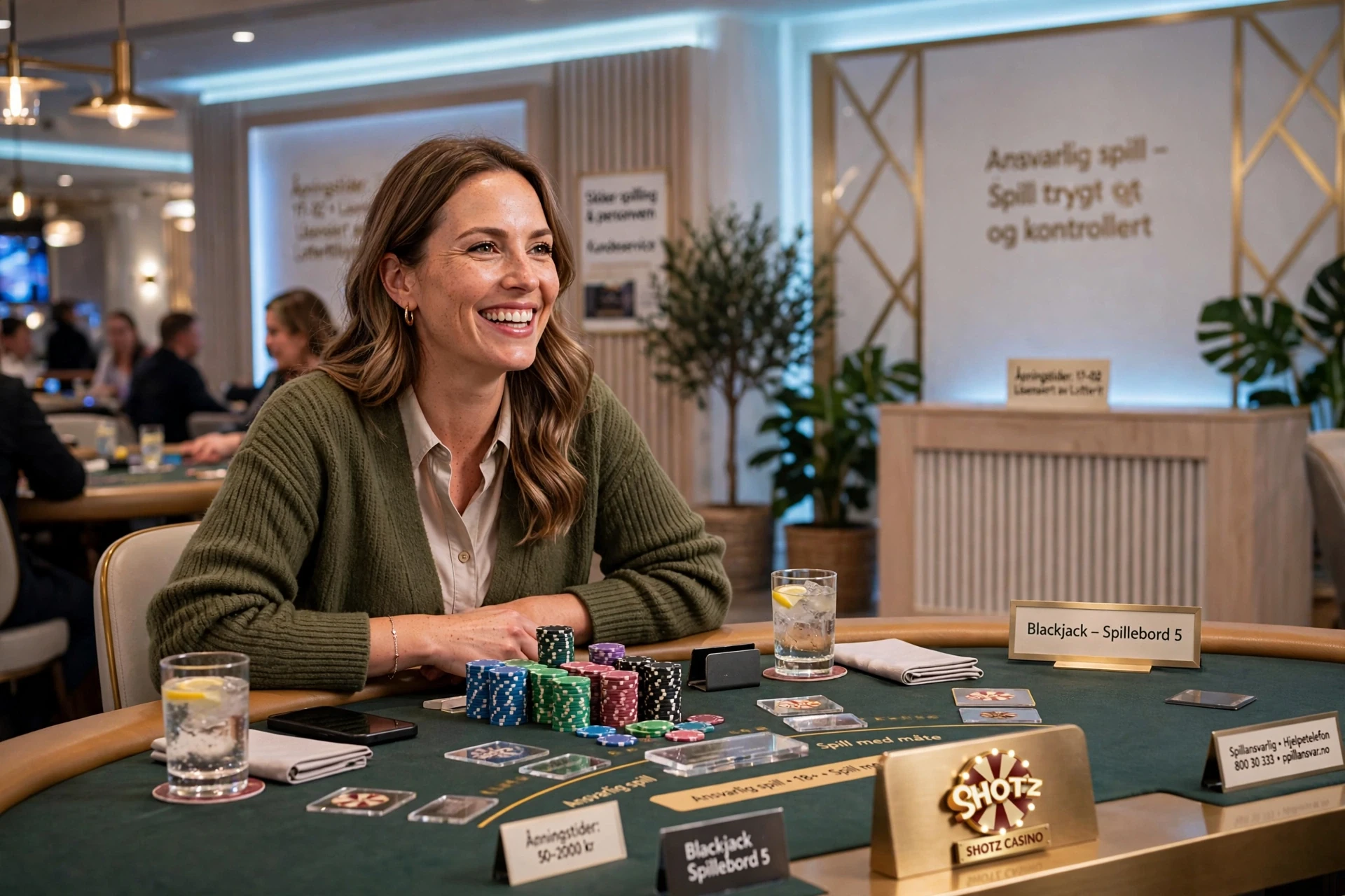 bonus i hendene på mannen på SHOTZ CASINO