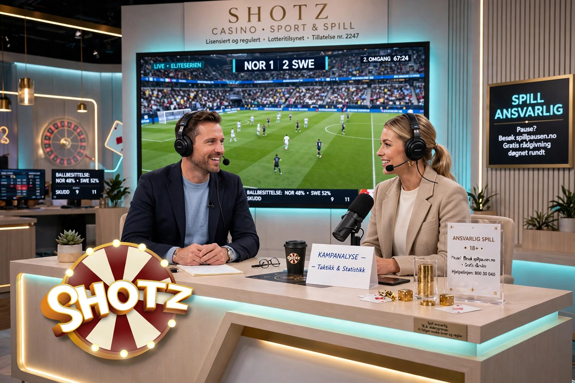 innsatser på fotball hos Shotz Casino