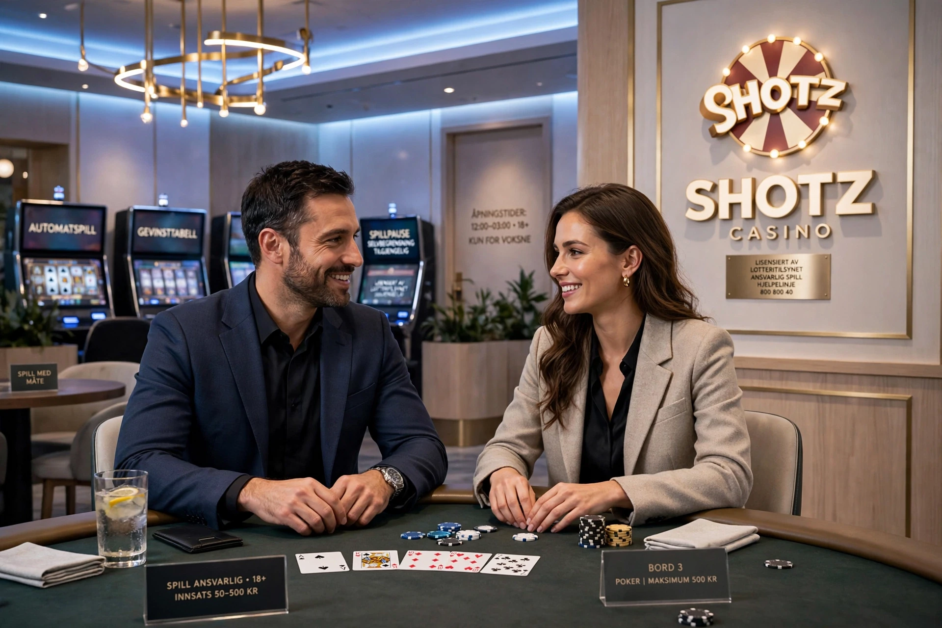 To pokerspillere på SHOTZ CASINO